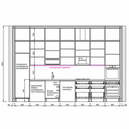Проект наполнения прямой кухни