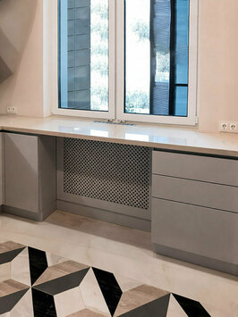 Подоконник в уровень со столешницей