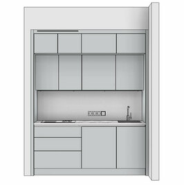 Проект кухни с антресолями