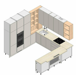 Проект П образной кухни
