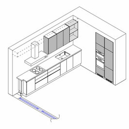 Проект кухни в стиле минимализм